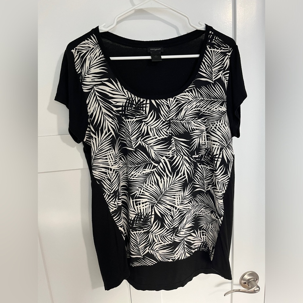 Ann Taylor Leaf Pattern Shirt